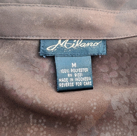 Chocolate brown chiffon blouse - Picture 3 of 5